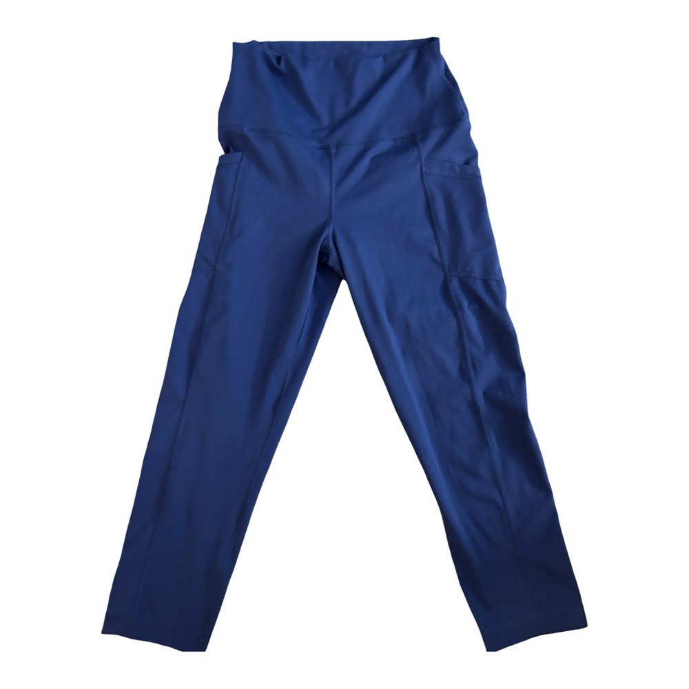 Yogalicious Navy Crop Athletic Sports Gym Casual Leggings Size Large
